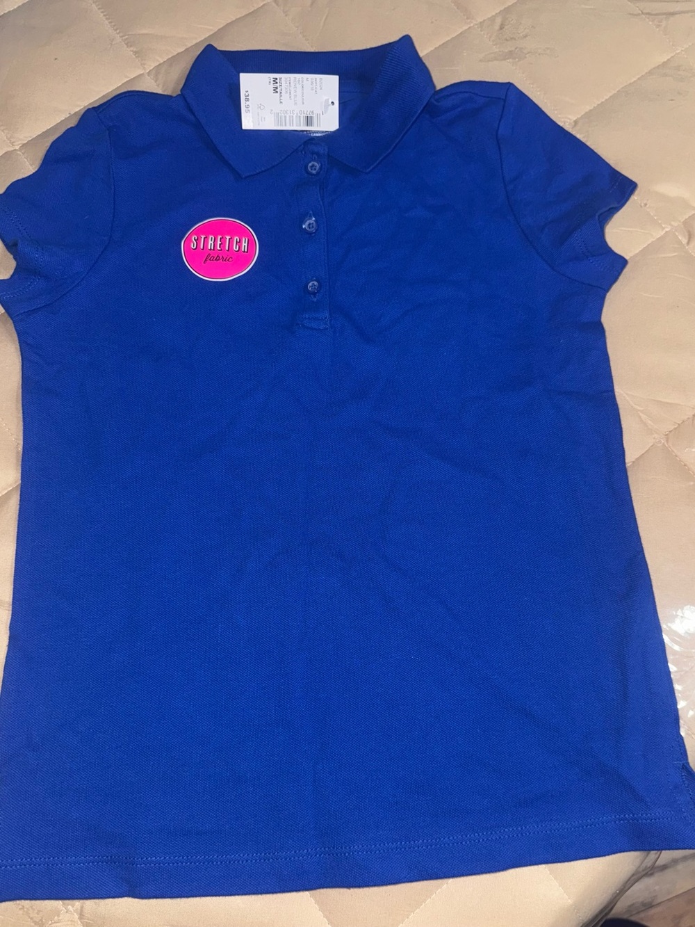Children’s Place  school ruffle polo Royal Uniform Shirt For Girls Size (M) 7/8